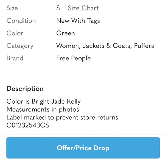 Free People Pippa Packable Puffer Size Medium NWT - Picture 13 of 13